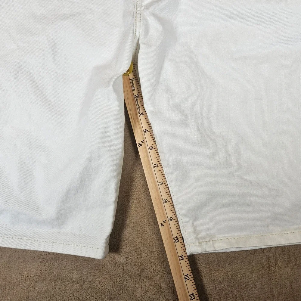 Levis 569 Men White Loose Straight Denim Shorts Size 34